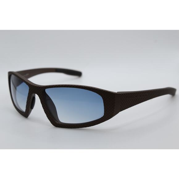 Porsche Design P3005E Textured Brown Blue Lens Sunglasses